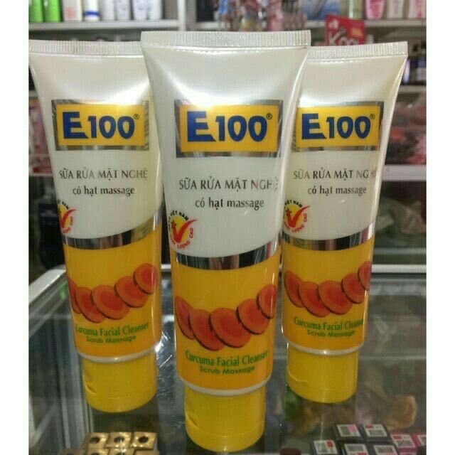 Sữa rửa mặt tinh chất nghệ E100 (có hạt và không hạt)