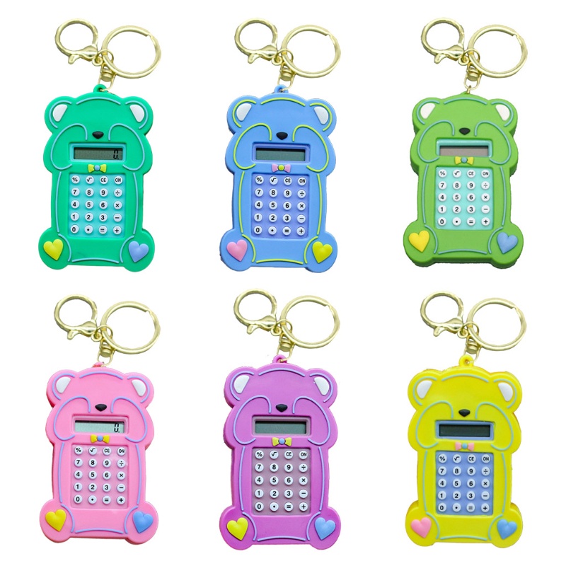 Móc Khóa Hình Gấu Máy Tính Dễ Thương