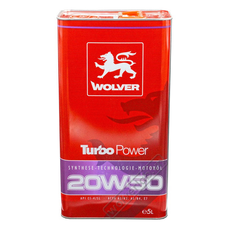 Wolver Turbo Power 20W-50 Ci-4 5L_Nhập 100% Đức