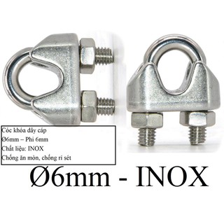 Cóc khóa cáp Ø [ 6mm ] INOX