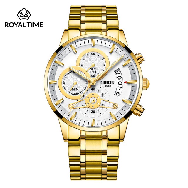 [Tặng vòng tay]Đồng hồ nam NIBOSI chính hãng NI2309A dây thép đúc đặc 6 kim