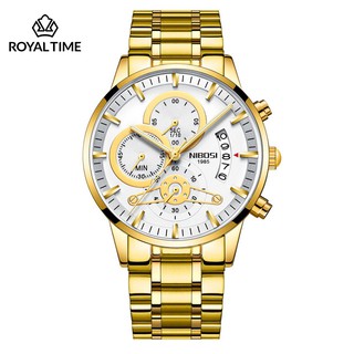 [Tặng vòng tay]Đồng hồ nam NIBOSI chính hãng NI2309A dây thép đúc đặc 6 kim