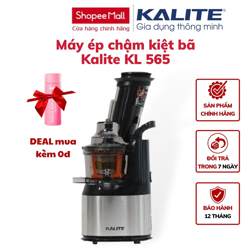 Máy ép chậm Kalite KL 565, công suất 240W, tốc độ quay 60 vòng/phút, hàng chính hãng