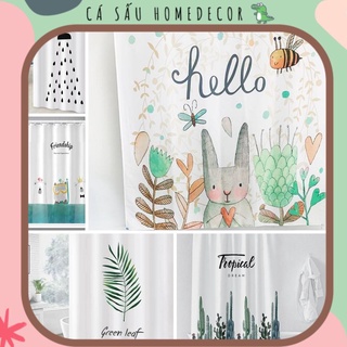 Rèm Nhà Tắm Vintage Vải Dày Chống Thấm
