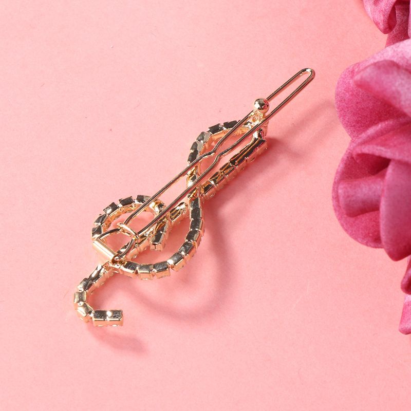 Youyo Kẹp Tóc Hình Nốt Nhạc Đính Kim Tuyến Lấp Lánh Sang Trọng Thanh Lịch Cho Nữ R