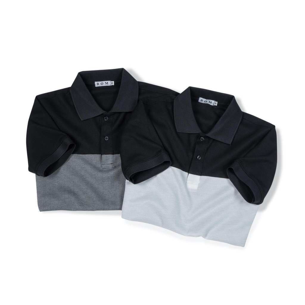 ÁO THUN POLO NAM CỔ BẺ PHỐI NGỰC VẢI TỔ ONG COTTON CAO CẤP