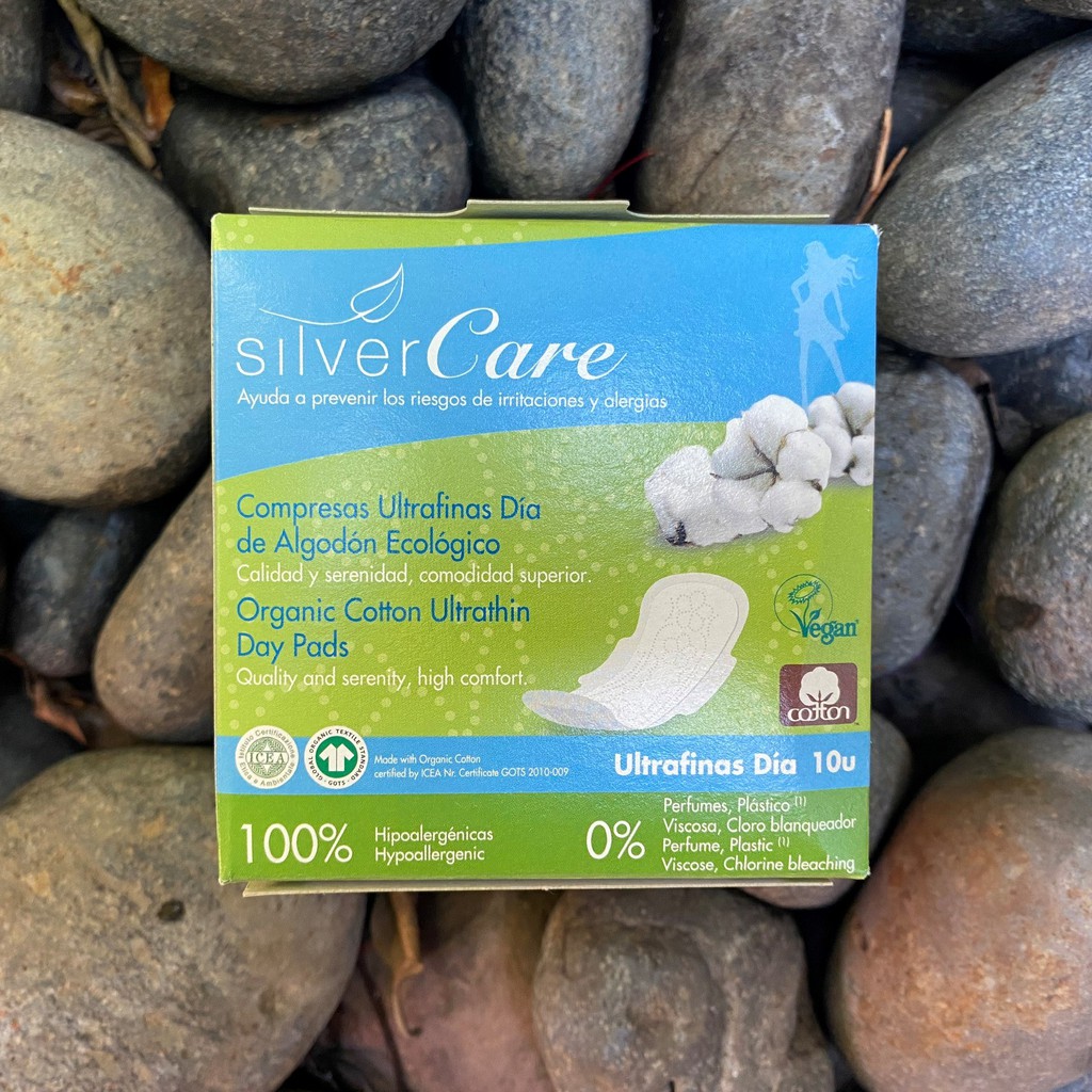 Băng vệ sinh hữu cơ siêu mỏng có cánh ban ngày Silvercare 10 miếng