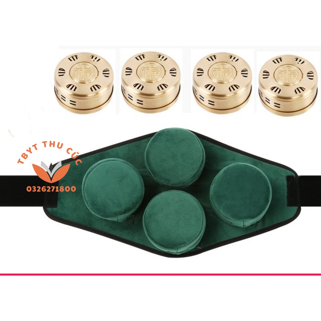 Đai xông ngải cứu-Đai xông ngải cứu kèm lư đồng