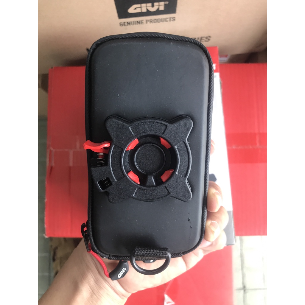 Giá Đỡ Điện Thoại Xe Máy Givi 4.7'-5.7' S957B/S956B Chống Nước Chống Chói Che Nắng Quan Sát Tốt Chính Hãng Gắn Ghi Đông
