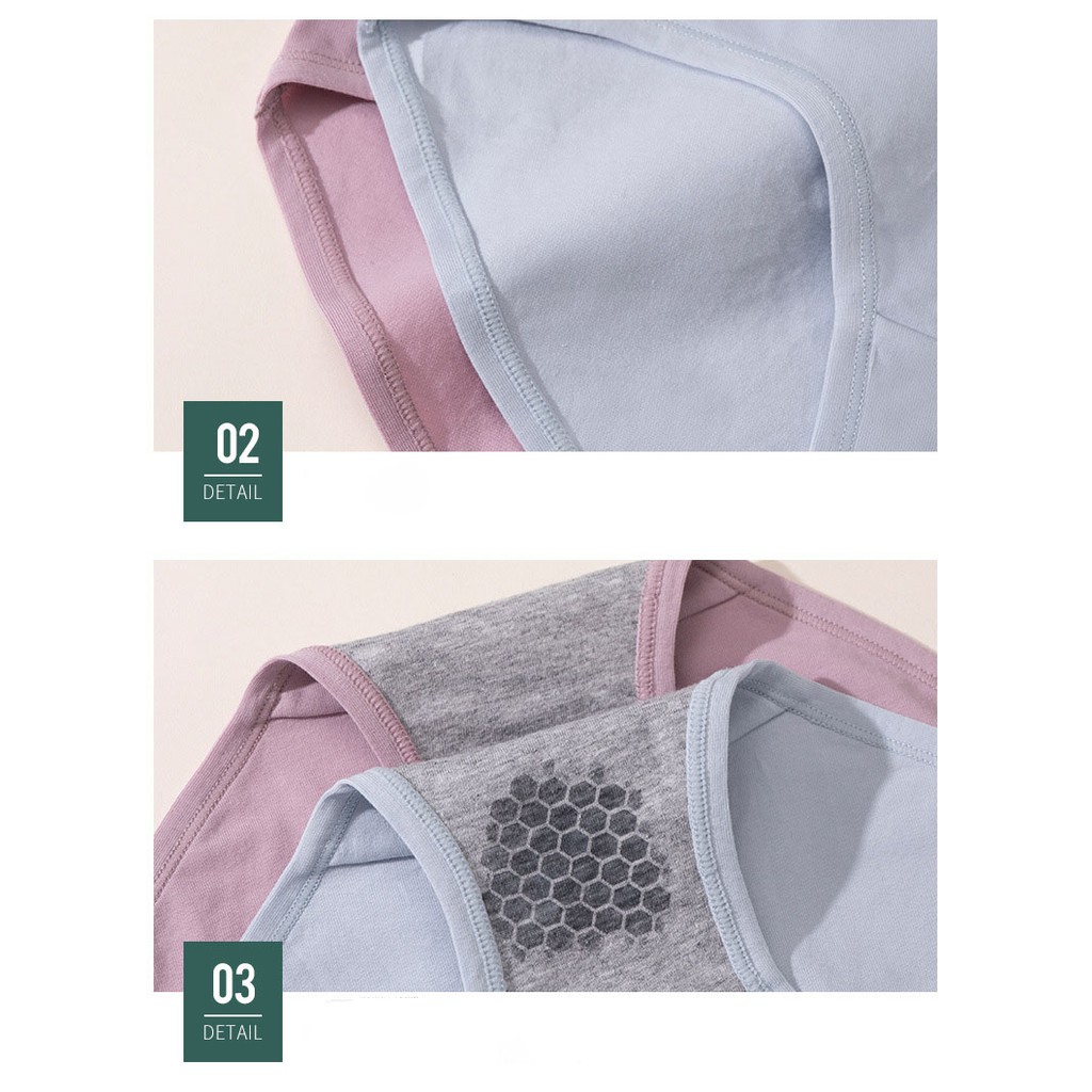 Quần lót nữ cotton kháng khuẩn cao cấp liền mạch thoải mái thoáng khí QQ010 | BigBuy360 - bigbuy360.vn
