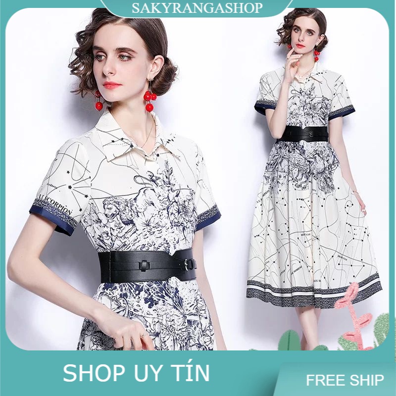 HÀNG NHẬP - ĐẦM XOÈ LỤA HỌA TIẾT CAO CẤP