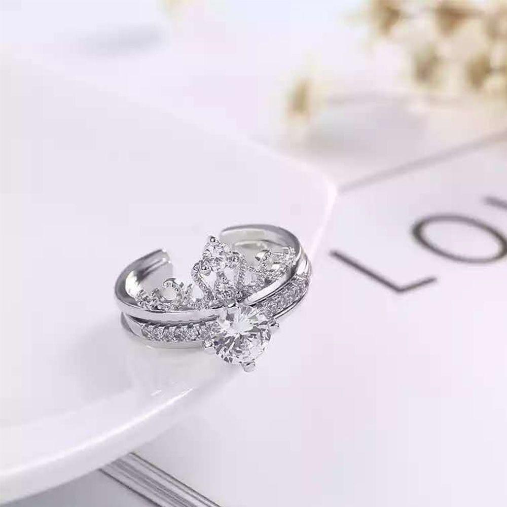 Nhẫn Hở 2 Trong 1 Hình Vương Miện Thời Trang