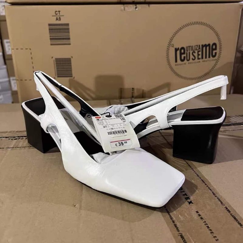 Zara Slingback da mũi vuông