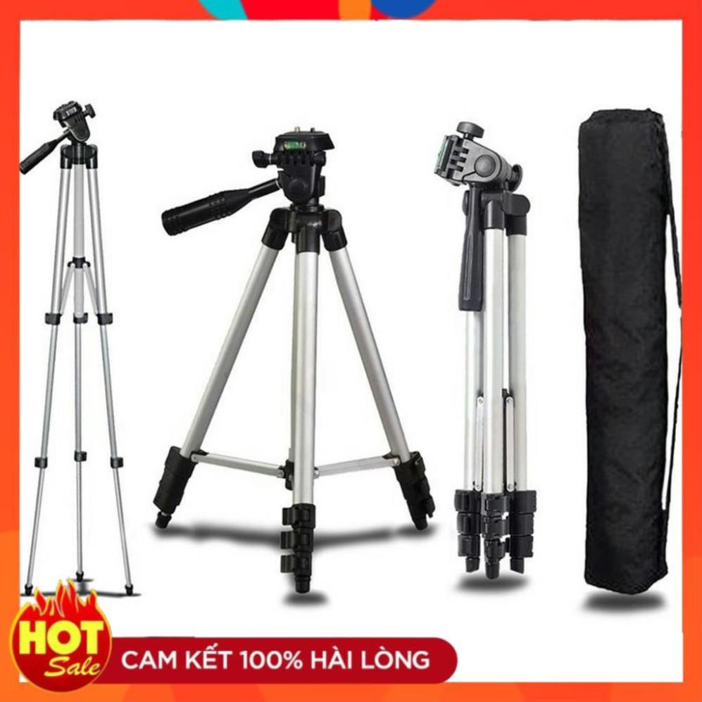 [Mã ELFLASH5 giảm 20K đơn 50K] Giá đỡ 3 chân máy chụp ảnh Tripod TF-3110 + Miếng kẹp điện thoại