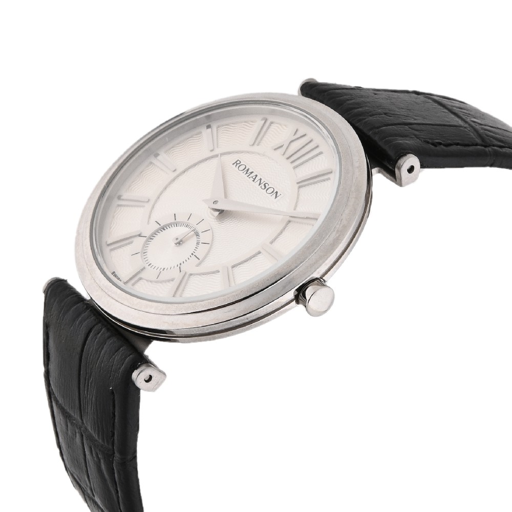 Đồng hồ Romanson Men Watch TL3238JMWWH nam máy thụy sĩ mặt mỏng kính chống xước, chống nước, dây da cao cấp chính hãng