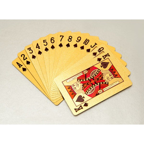 Bộ bài 52 lá mạ vàng mặt sau hình đô la, dollar cards, bài ảo thuật, chơi bài tiến lên, play cards magic, đẹp độc lạ