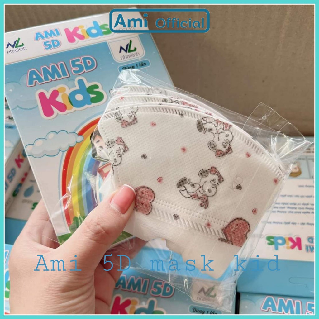 Khẩu trang 5D mask kid cho bé  - Amiofficial