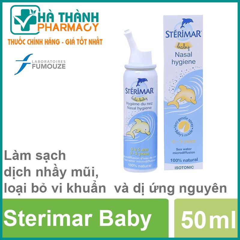 Xịt mũi Sterimar - Làm sạch dịch nhầy mũi, loại bỏ vi khuẩn (Chai 50ml)