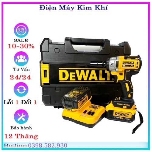 Máy siết bulong DEWALT DCF887 20V Không chổi than, máy khỏe thời gian sử dụng pin 3-4 tiếng liên tục