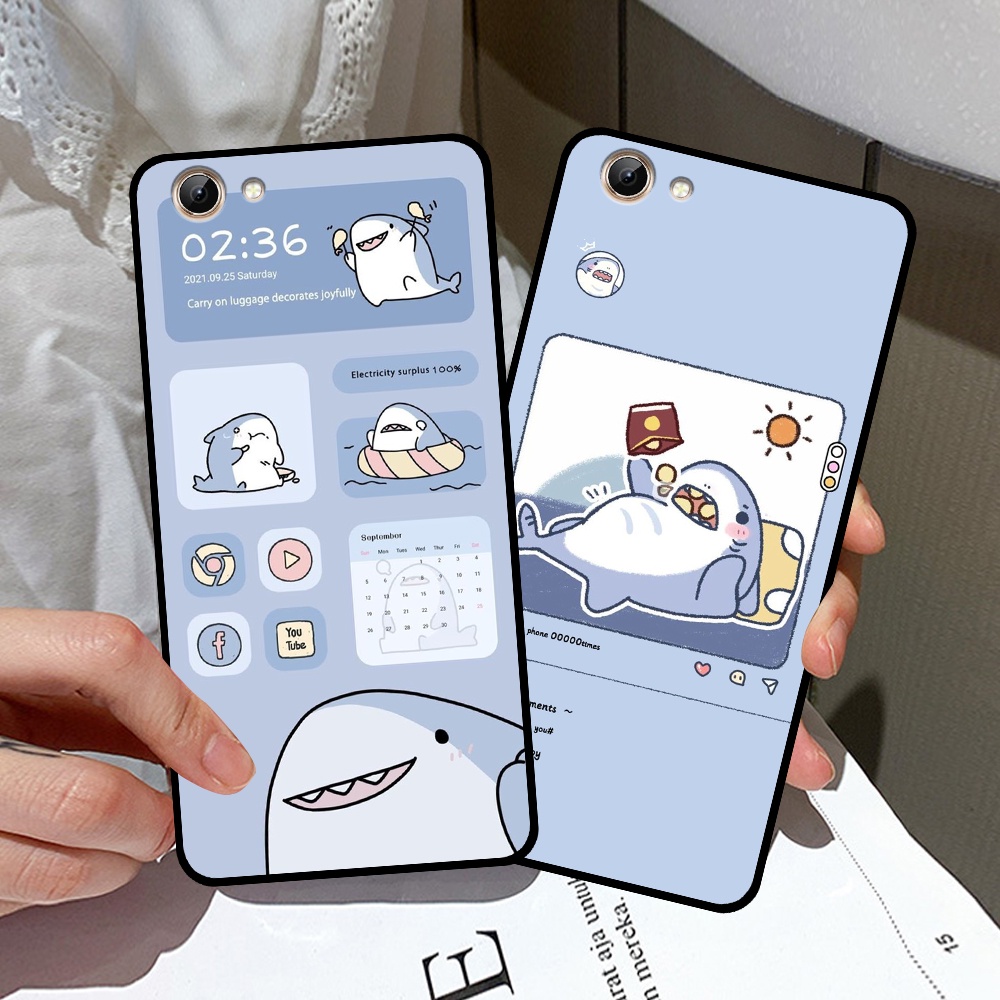 Ốp Vivo Y53 / Y55 / Y71 in hình nền cá mập đáng yêu giá rẻ