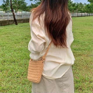 Túi sợi đan móc thủ công đeo vai