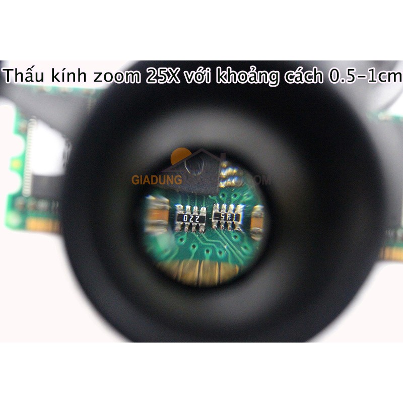 Kính lúp đeo mắt có đèn M2 M2-9892G zoom (10X-15X-20X-25X)