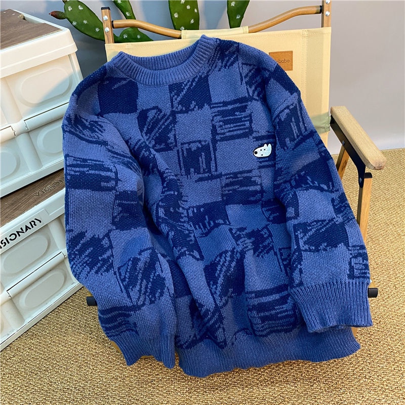 Áo Sweater Dệt Kim Kẻ Sọc Mềm Mại Thêu Hình Hành Tinh Trứng Thời Trang Thu Đông Cho Bé Gái Mới