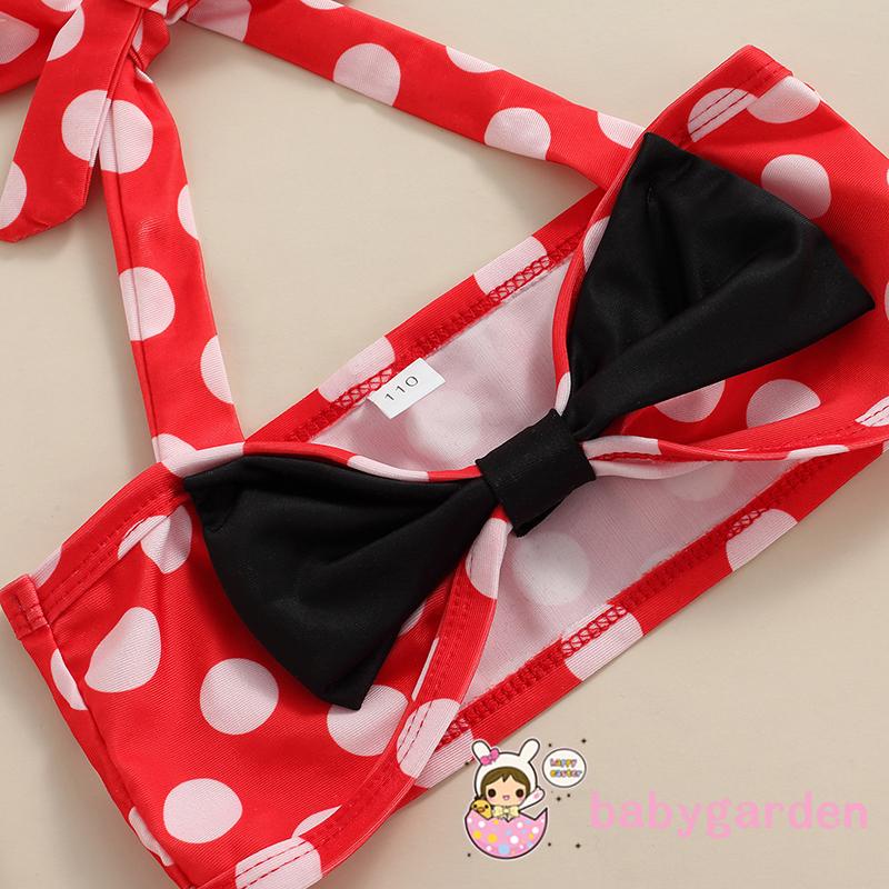 Bộ đồ bơi hai mảnh họa tiết chấm bi dễ thương cho bé gái