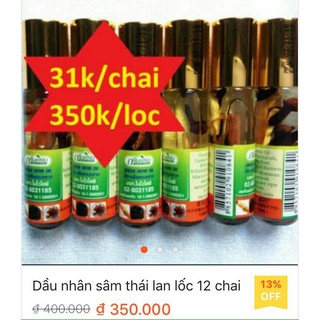 Dầu thảo dược nhân sâm Greenherb 8ml thái lan