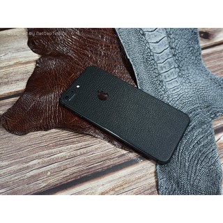 [DÁN DA] Miếng dán da Iphone 8 Plus - Da dập vân hạt nhỏ màu đen - DA THẬT 100%