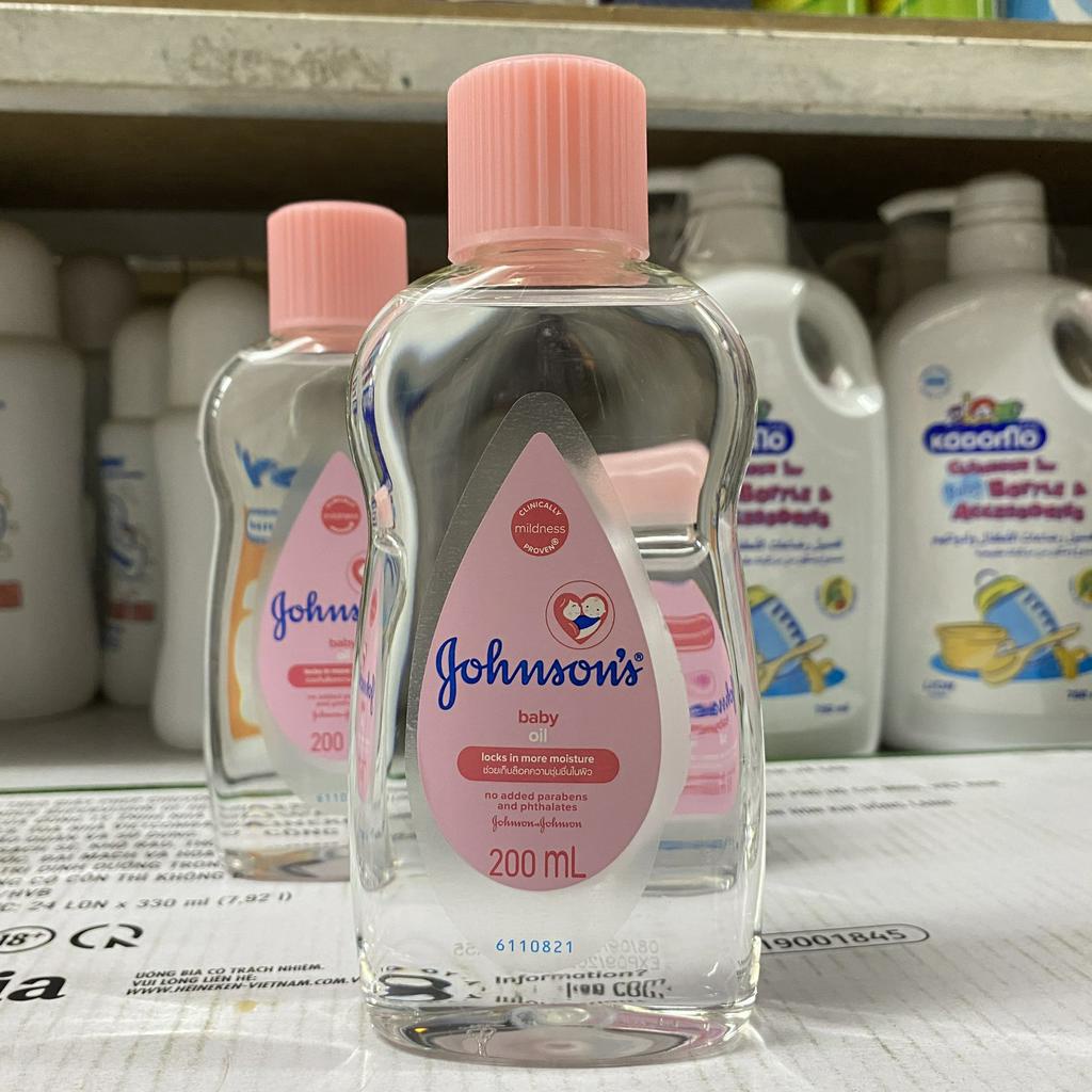 Dầu masage và dưỡng ẩm vùng da khô và cho em bé Johnsons Baby Oil 50ml/125ml/200ml