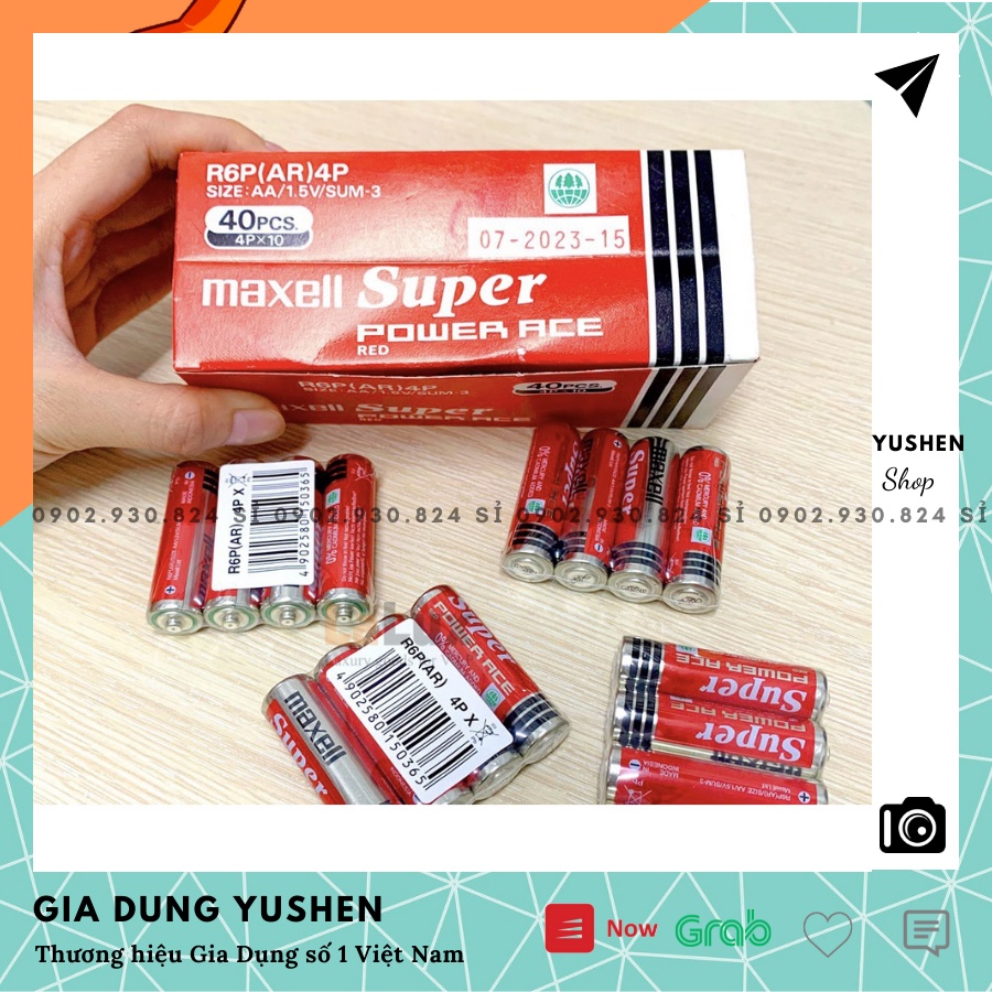 COMBO 10 - 20 - 40 VIÊN ( 1 HỘP ) PIN TIỂU AA ( 2A ) MAXELL SUPER POWER, PIN CỰC BỀN - GIA DỤNG YUSHEN - MXP2A