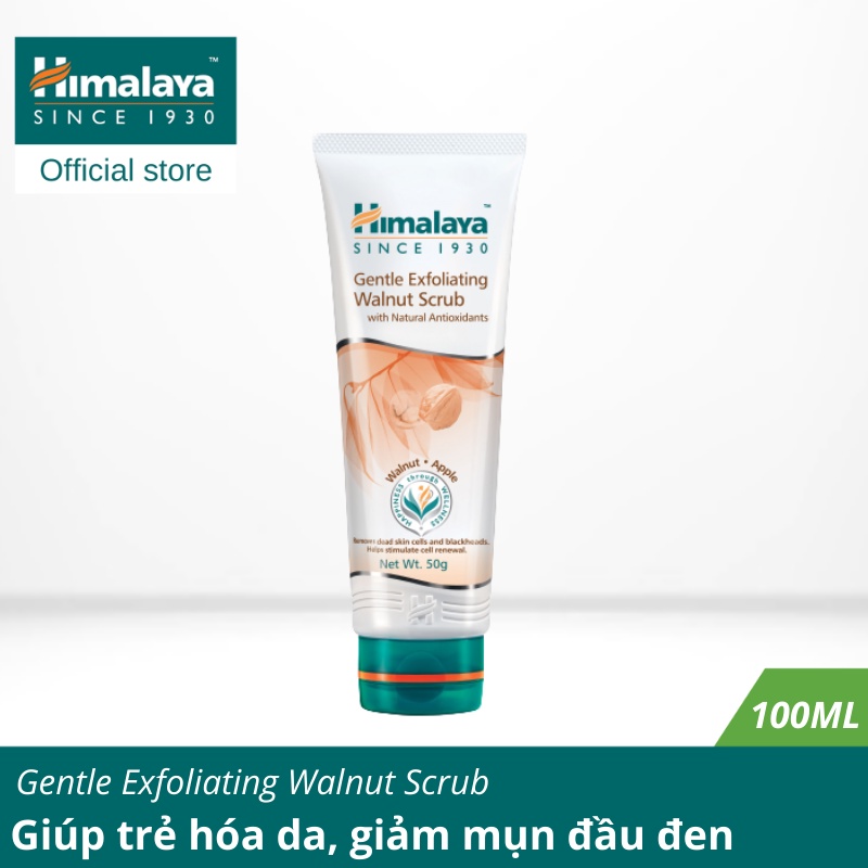 Tẩy tế bào chết mịn da và trẻ hóa da từ hạt óc chó Himalaya Herbals Gentle Exfoliating Walnut Scrub 100g