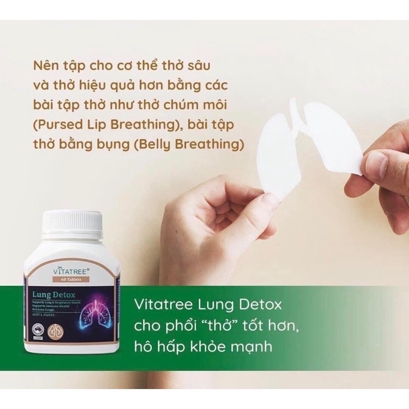 VIÊN UỐNG THẢI ĐỘC PHỔI VITATREE LUNG DETOX 60V