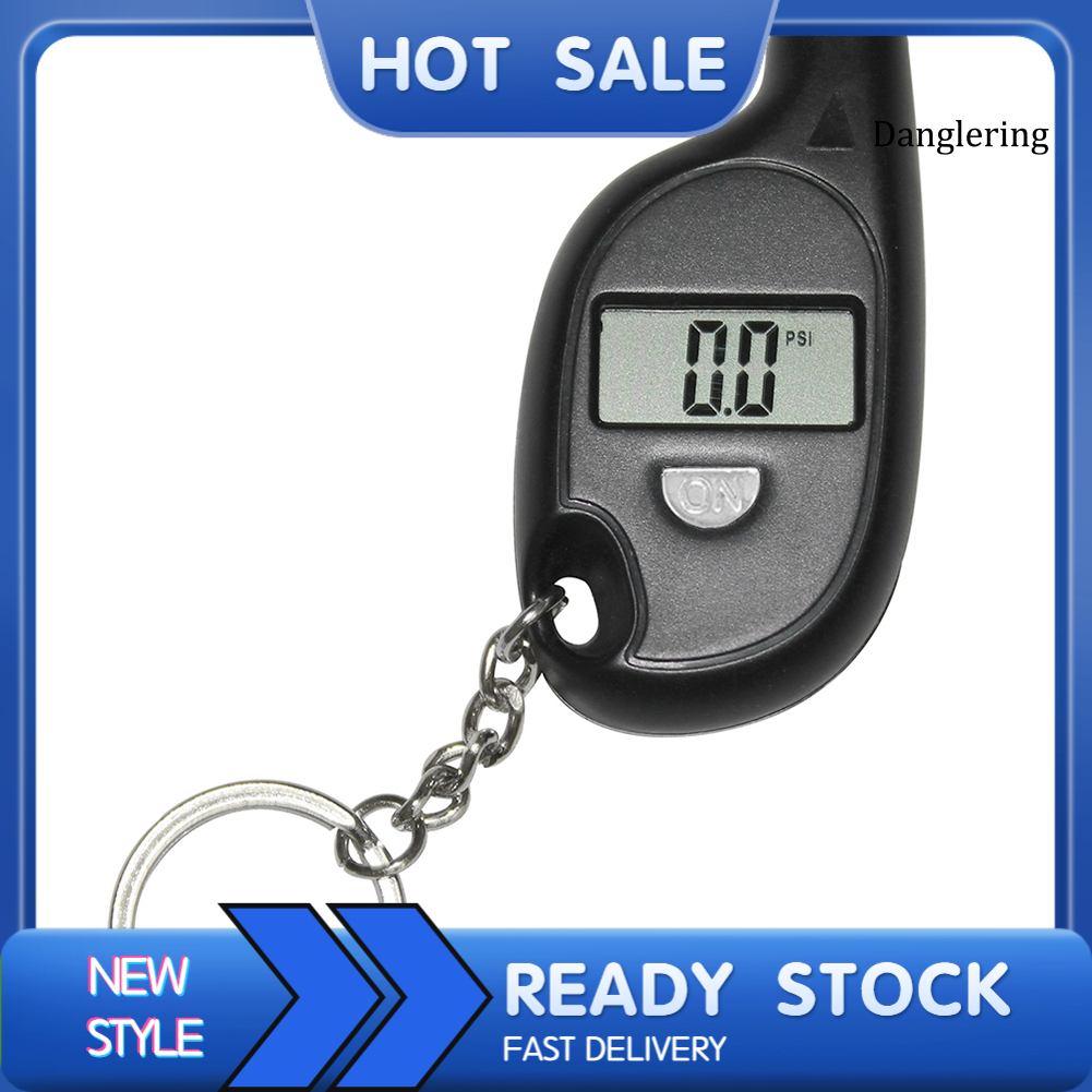 Máy Đo Áp Suất Lốp Xe Hơi / Xe Máy Màn Hình LCD Kỹ Thuật Số Kèm Móc Khóa DANG-Q