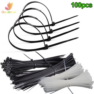 ♣100 Pcs ABS Plastic Cable Ties Zip Fasten Wire Wrap Strap Fastening