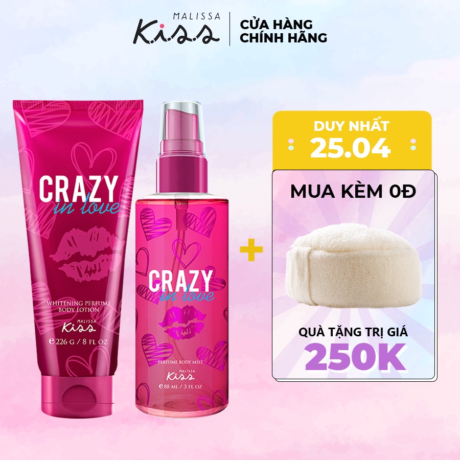 Bộ Đôi Hoàn Hảo Body Lotion + Body Mist hương Crazy In Love