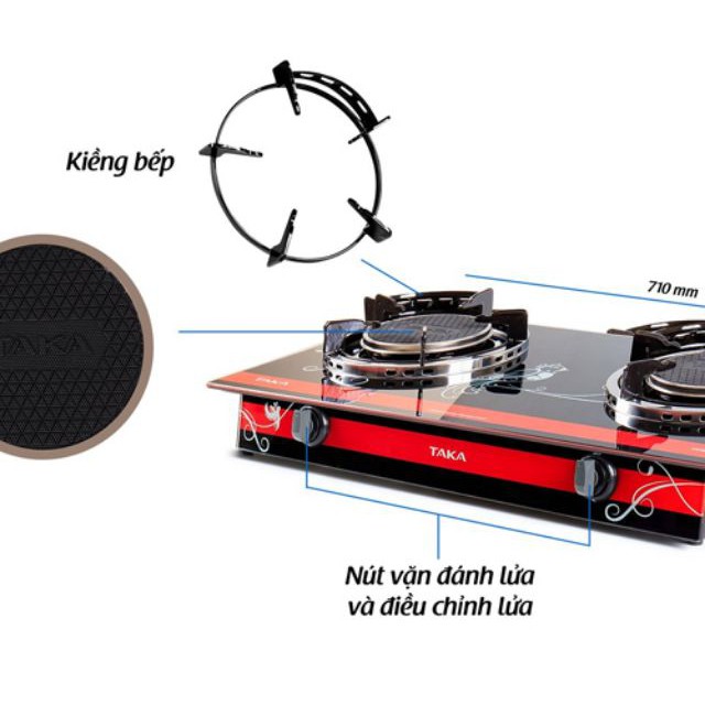 Hàng Hot Bếp Ga Đôi Kính Hồng Ngoại Quality Japan TAKA HG8 PLUS