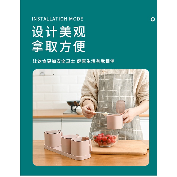Hộp Đựng Gia Vị 4 Ngăn Tiện Lợi Cho Nhà Bếp