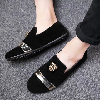 Giày lười nam mặt hổ đai vàng nam cực sang❤