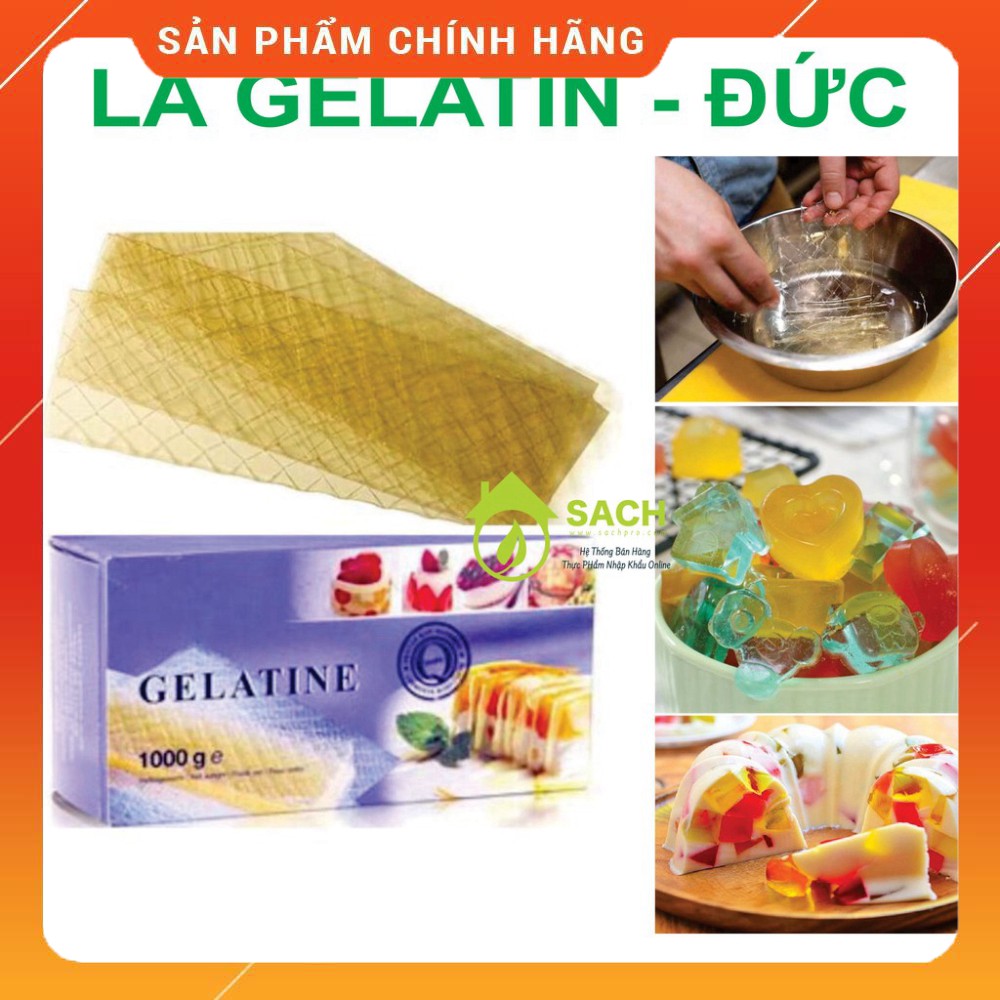 3 Lá Gelatin Đức _Lá Gelatin làm thạch