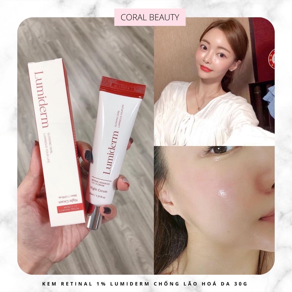 Kem Retinal 1% Lumiderm Retinal Advanced - A 1.0 Cream chống lão hóa Retinal Lumiderm 30g Coral Beauty