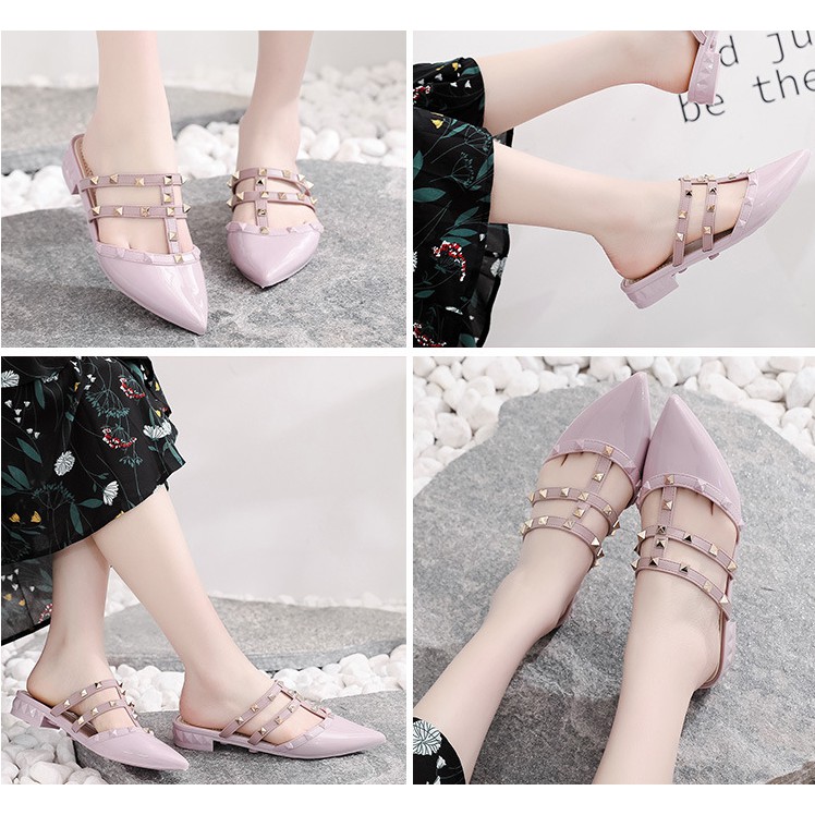 Giày Nhựa Chống Nước - Giày Mủi Nhọn Hình Hạt Đá Dành Cho Phái Nữ Xinh Xăn. | BigBuy360 - bigbuy360.vn