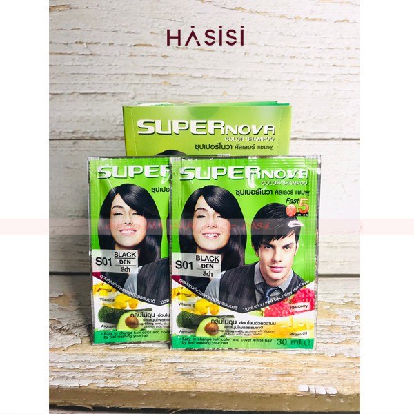 Dầu Gội Nhuộm Tóc Thảo Dược DCASH - SUPER NOVA Color Shampoo 30ml