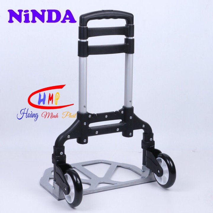 [ Qùa Tặng ] XE KÉO ĐẨY HÀNG 60kg NINDA NDX60 - BẢO HÀNH 2 NĂM. Tặng Kèm Dây Chun