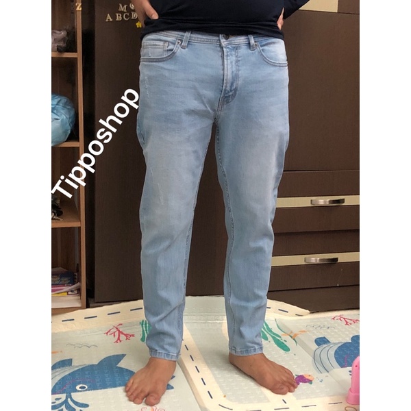 Quần jean xuất Hàn slim crop, form dáng trẻ trung, chất co giãn siêu đẹp