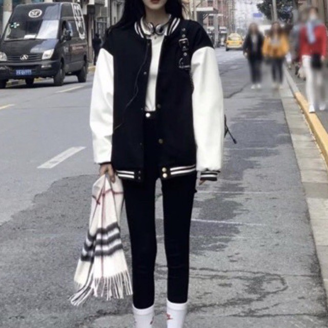 [CÓ ẢNH THẬT] ÁO BOMBER- ÁO BÓNG CHÀY TAY DA CHẤT DẠ ÉP SHOP JUM.CLOSET | BigBuy360 - bigbuy360.vn