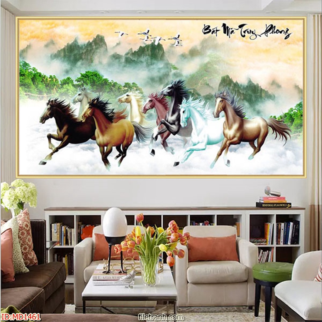Tranh Tráng Gương - Tranh Treo Tường Mừng Tân Gia, Khai Trương Mã Đáo Thành Công.