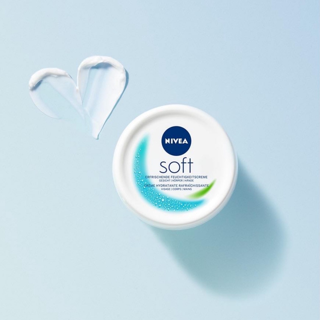 Kem dưỡng da NIVEA Soft hộp 200ml dưỡng ẩm toàn thân, chống nẻ - Dobby