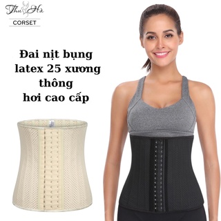 Đai nịt bụng giảm eo latex 25 xương thông hơi cao cấp